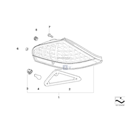Gniazdo żarówki lampy tylnej - 63216942452
