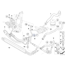 Przewód powrotny, active steering - 32416784395