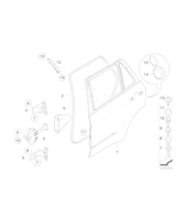 Ogranicznik drzwi tylnych - 51227180002