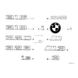 Emblemat M - Oryginał BMW - 51141917739