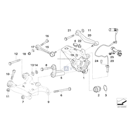 Uchwyt przewodu ABS tył prawy BMW E61 520 523 525 530 535 545 550 M5 - 34526762256