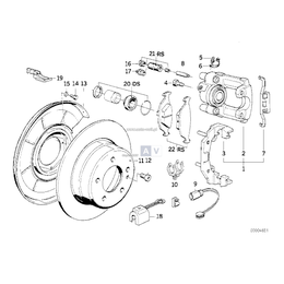 Sprężynka zacisku ham. tył BMW E23 E30 E24 E28 - 34211153199