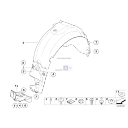 Panel wnęki koła tył prawy - 51717895440