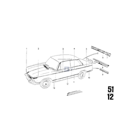 Listwa błotnika tylnego lewego - 51131832737