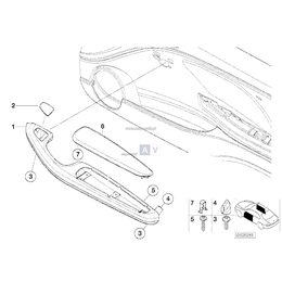 Podłokietnik alu., przedni prawy - 51417895396