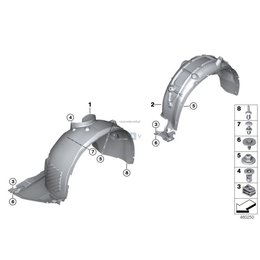 Nadkole osłona wnęki koła przód lewe BMW F48 X1 28i 28iX 25dX 25iX - 51717342179