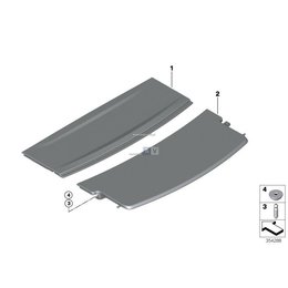 Zaczep półki tylnej czarny BMW F34 F34N F36 F36N - 51497396721