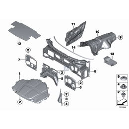 Izolacja dźwiękowa drzwi przed. prawych - 51487355612
