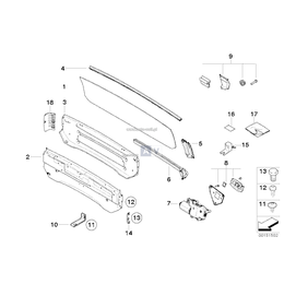 Zestaw mocujący tylną szybę - 54347154631