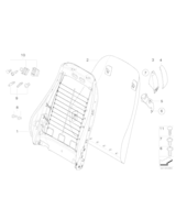 Klamra prowadnicy pasa lewa - 72117130831