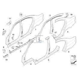 Element progu lewy - 41008045845