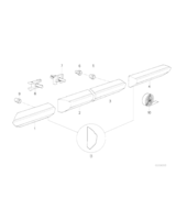 Listwa drzwi przednich lewych - 51131952893