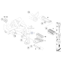 Spacer two, footrest, front right - 46717708009