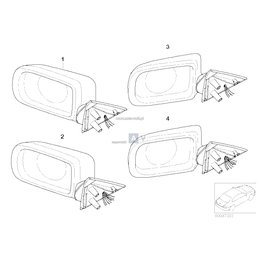 Lusterko zewn. bez szkła, podgrzew. lewe - 51168266587