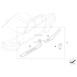 Listwa progu. podśw. tylna lewa - 51472151845
