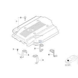 Zatrzask mocowanie osłony silnika BMW E38 E39 730 740 530 540, produkowane po 01.1996r - 11611742968