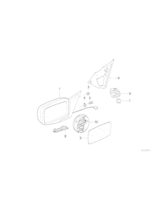 Lusterko zewn., elektr.,podgrz., lewe - 51161964633
