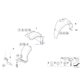 Osłona wnęki koła, dolna prawa - 51717178266