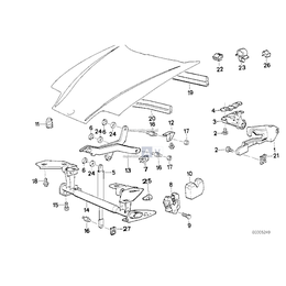 Zaczep zamka prawy - 51231928118