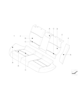 Poszycie oparcia, tył, lewe, skóra - 52208031013