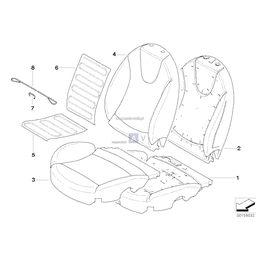Poszycie oparcia sport., skóra, prawe - 52107278662