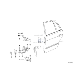 Osłona ogranicznika drzwi lewa - 51228192893