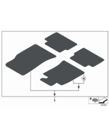 Kpl. dywan. podł. welur. obszw., szary. - 51477324835