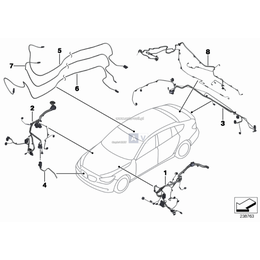 Przewód B+ rozdzielacza prądu - 61119250784