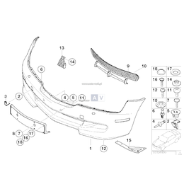 Element dystansowy lewy - 51112268675