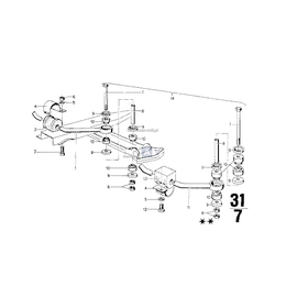 Dla samochodów z Klimatyzacja, Stabilizator przedni - 31351100841