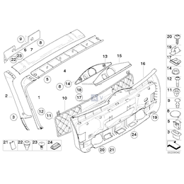 Obudowa pokrywy bag. pr. bocz. wewn. - 51497076862