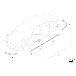 Listwa ochronna drzwi, przód prawy - 51120412588