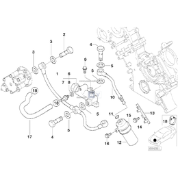 Uchwyt zbiorniczka ciśnieniowego VANOSa BMW E39 M5 - 11361407880