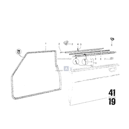 Uszczelka drzwi przednia prawa - 51211847034