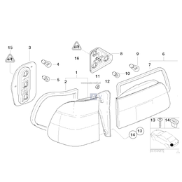 Lampa tylna w błotniku lewa - 63216900213