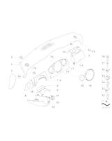 Obudowa tablicy przyrządów, górna - 51457055523