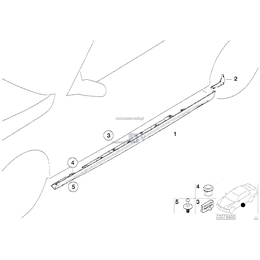 Listwa progu lakierowana lewa - 51130021494