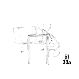 Szyba drzwi zielona tylna prawa - 51341804390