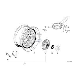 Obręcz koła aluminiowa, kuta - 36111180360