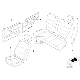 Poszycie siedz., materiał-skóra - 52202428511