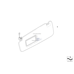 Osłona p/słon. z lampką, prawa - 51168034290