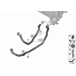 Przewód dopływ silnika-nagrzewnica - 64219222701