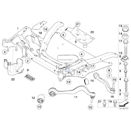 Osłona wahacza przód lewa BMW E60 E61 E63 E64 520 523 525 530 535 550 630 635 650 - 51717201515