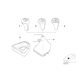 Osłona dźwigni zmiany biegów/skóra - 25111434628