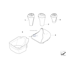 Osłona dźwigni zmiany biegów/skóra - 25117565875