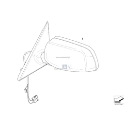 Lusterko zewn. bez szkła, podgrzew. lewe - 51167189613