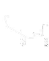 Stabilizator przedni z pod. gumow. - 31356796301