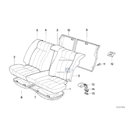 Obudowa oparcia lewa - 52208107111