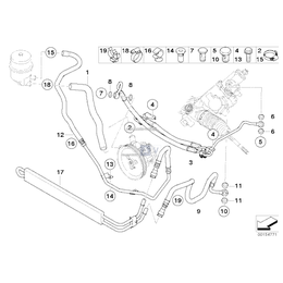 Przewód powrotny, active steering - 32416776343