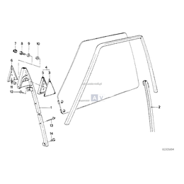 Szyna prowadząca tylna lewa - 51321939843